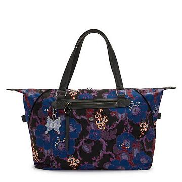 Kipling Art Medium Anna Sui Tote Bags Black Camo Embossed | AU 1455NW